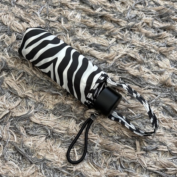 Other - Portable Zebra Print Compact Purse Umbrella, Adorable & Portable